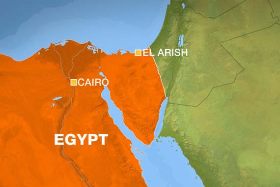 Al-arish map Egypt
