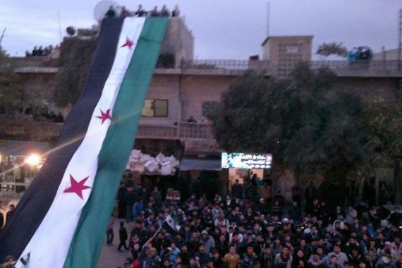 Syrian flag protesters