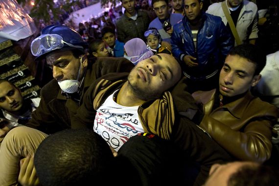 Egypt protester wounded