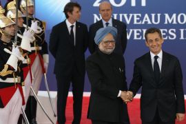 Indian PM and Sarkozy