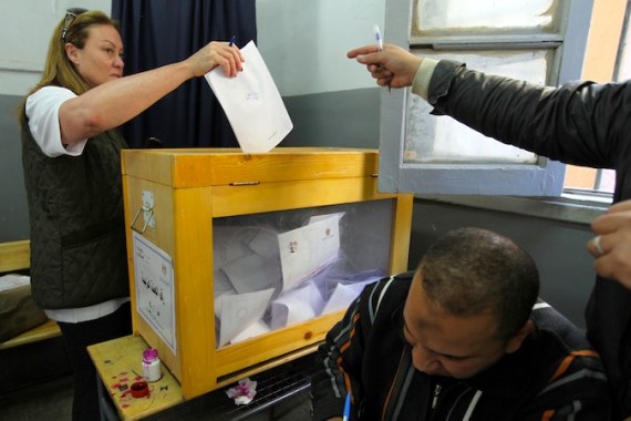 Egypt voter during referendum