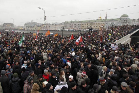 Thousands across Russia protest poll fraud