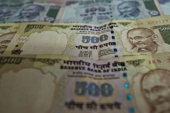 Indian rupee slide