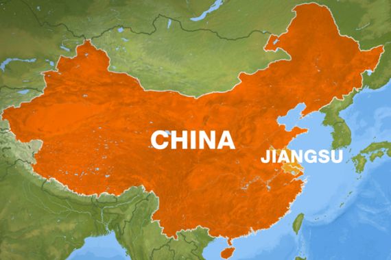 China Jiangsu map