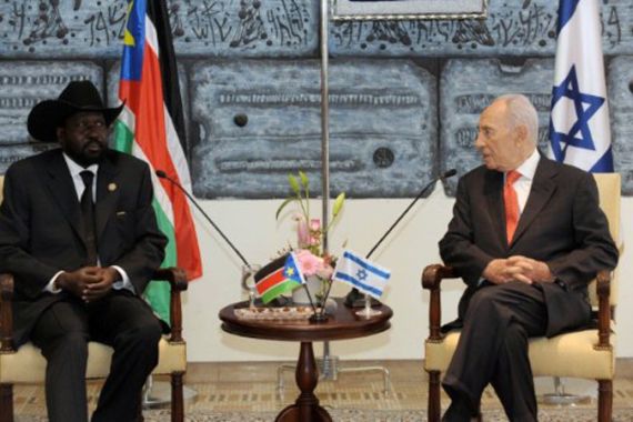 Shimon Peres and Silva Kiir