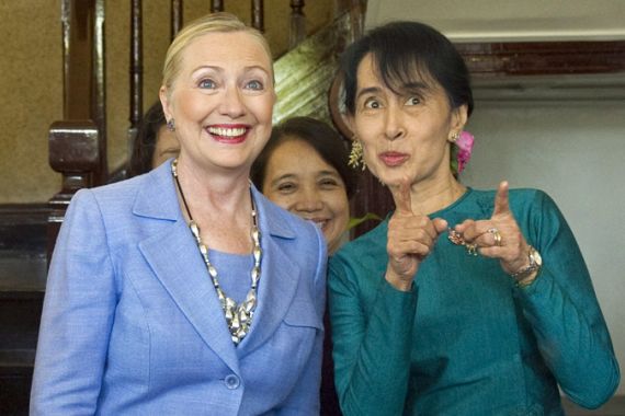Suu Kyi and Clinton