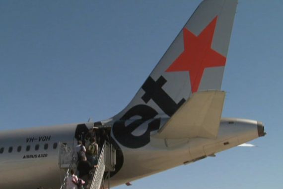 Australia airline plane Jetstar