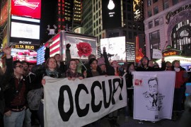 Occupy protesters Times Sq