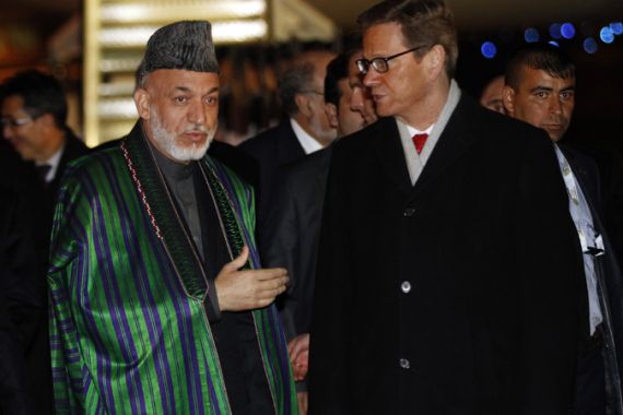Karzai and Guido Westerwelle