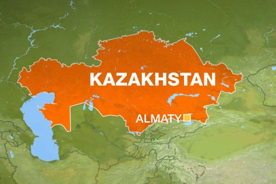 Map showing Almaty, Kazakhstan