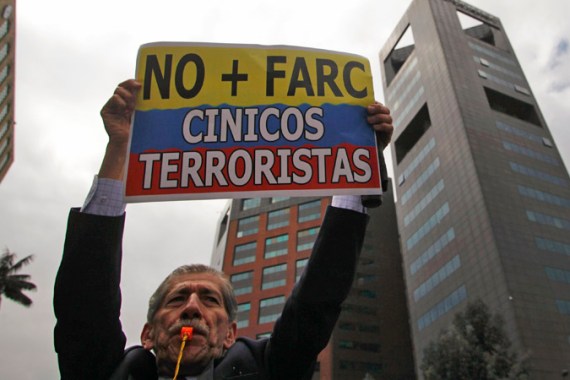 FARC protest