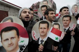 pro-Assad rally