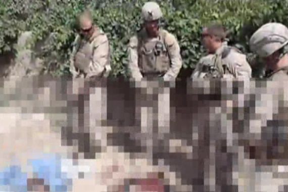 US marines pee on killed ''taliban'' fighters screengrab