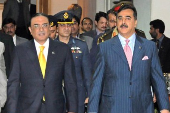 Pakistan''s Prime Minister Yusuf Raza Gilani and Zardari
