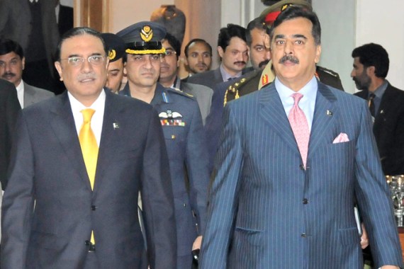 Asif Zardari and Yousuf Raza Gilani