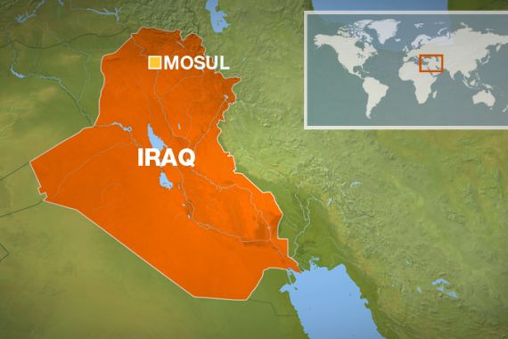 Map of Mosul, Iraq