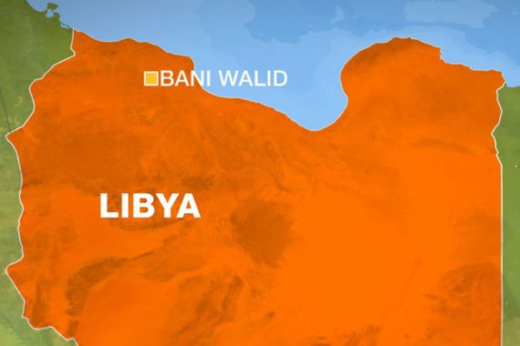 bani walid libya map