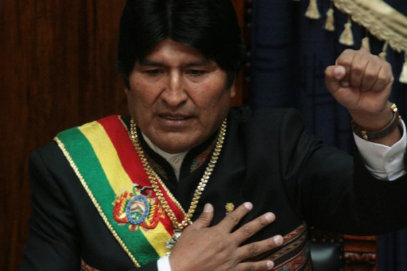 Bolivian president marks six years in power