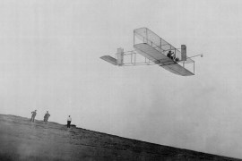 Orville Wright conducts gliding experiments...