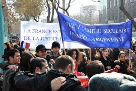Armenians celebrate French law