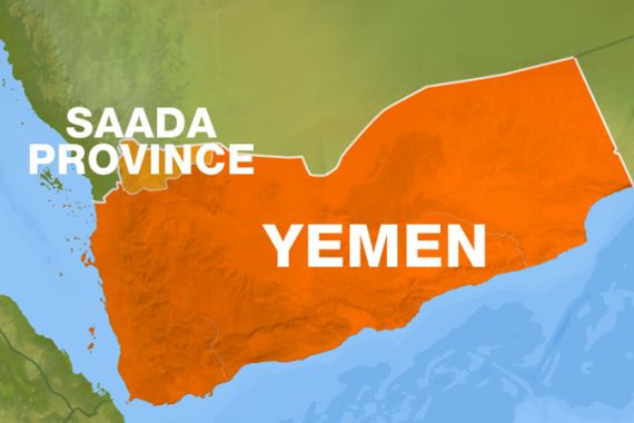 Yemen map Sada province