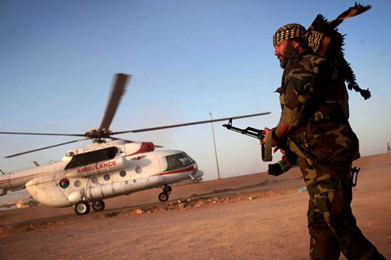 libya rebels ambulance helicopter