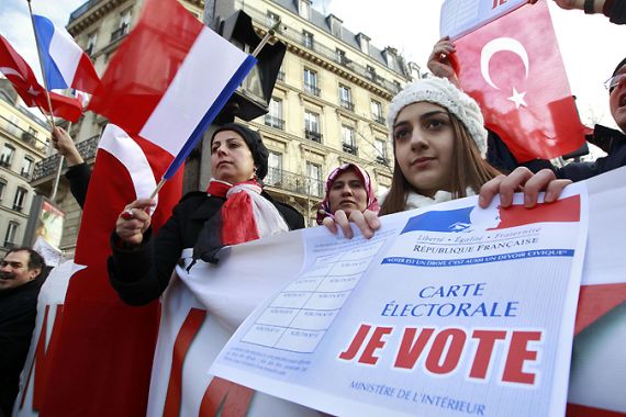 Franco-Turkish protest in Paris