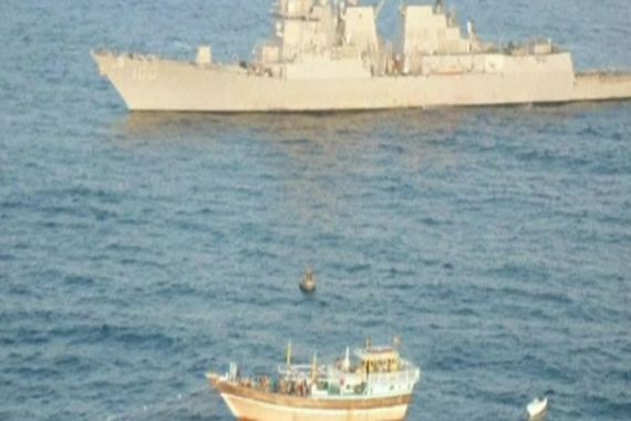 US navy saves Iran sailors