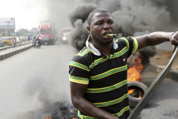 Nigeria Lagos protest fuel