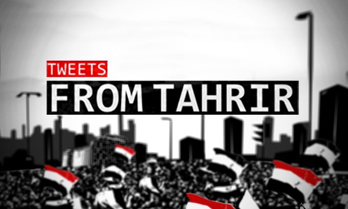 Tweets from Tahrir Banners