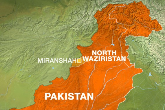 Map of Miranshah for drone strike story