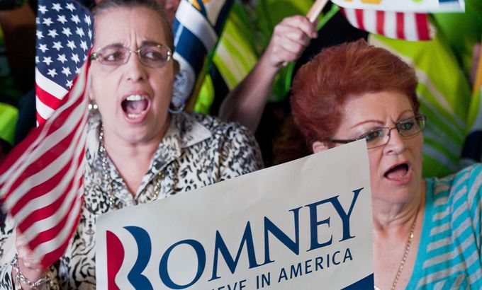 USA women lady voters Mitt Romney