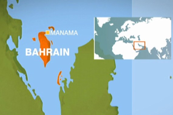 Bahrain map showing Manama