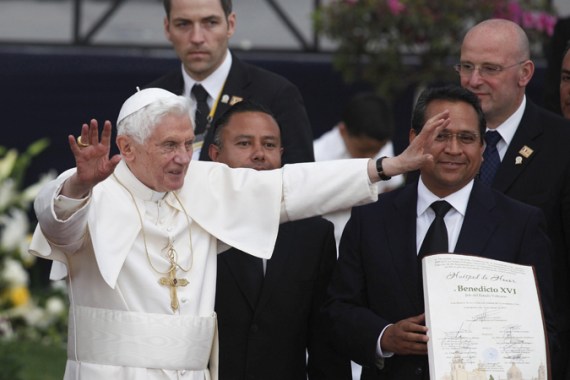 pope in Mexico [Reuters]