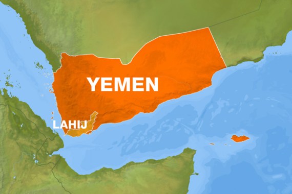 Lahij map yemen