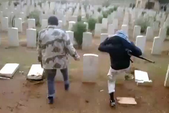 Libyan grave destruction