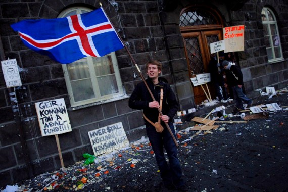 Icelandic protester