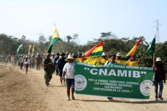 Indigenous people of the Amazonia march
