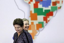 Brazil''s President Dilma Rousseff and U.S. Secretary of State Hillary Clinton participate in the annual conference