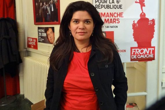 Raquel Garrido, of France''s Left Front, for Q&A feature with Yasmine Ryan [Yasmine Ryan/Al Jazeera]