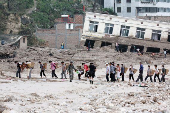 China floods and landslide