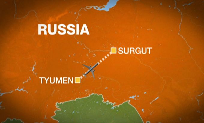 tyumen surgut russia siberia map plane crash