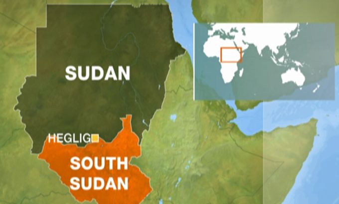 Heglig map South Sudan
