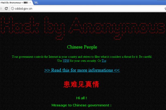 Anonymous China hack