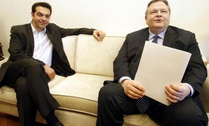 Coalition of the Radical Left (SYRIZA) leader Alexis Tsipras meets Socialist PASOK party leader Evangelos Venizelos