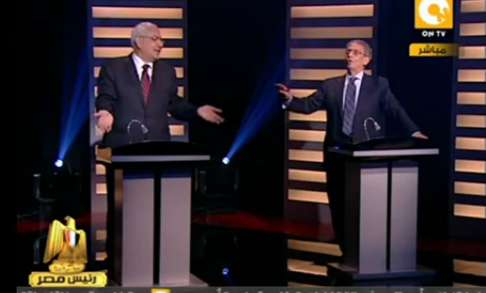 Egyptian contenders meet in first televised Arab presidential debate