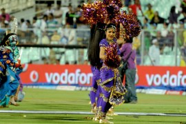 Dancers performing at the opening of the IPL 2012 final [Suresh Menon/Al Jazeera]