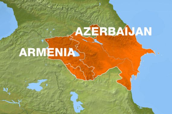 Azerbaijan Armenia map