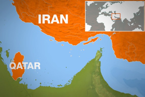 Qatar Iran Map