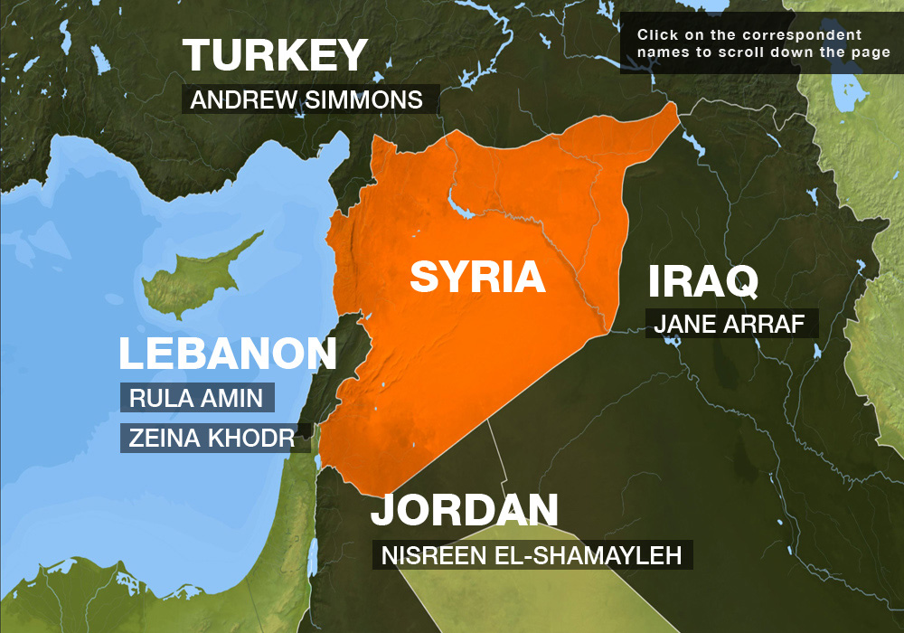 Syria Correspondents Interactive Map